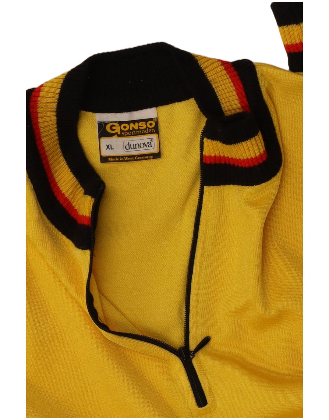 Gonso Top masculino com zíper e manga comprida XL amarelo poliacrílico