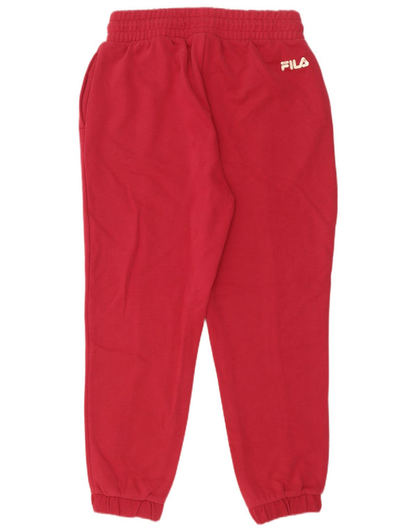 Calça de treino feminina Fila Joggers UK 10 pequeno algodão vermelho