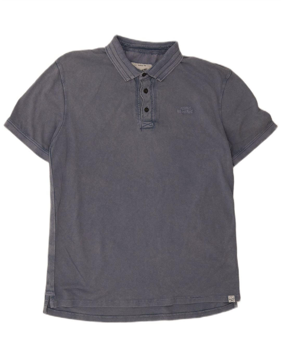 Camisa polo masculina Weird Fish grande algodão azul