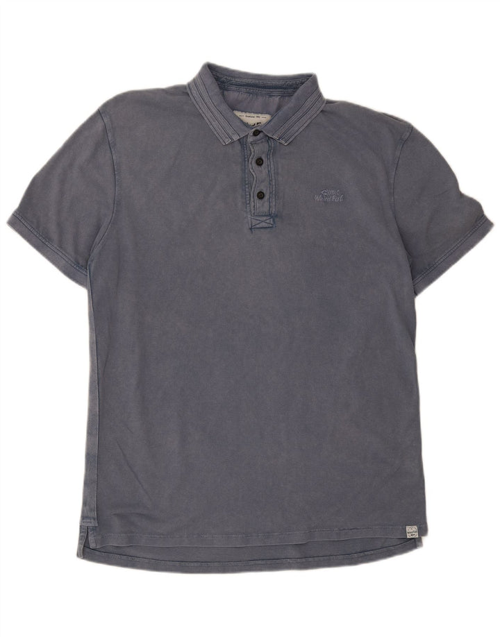 Camisa polo masculina Weird Fish grande algodão azul