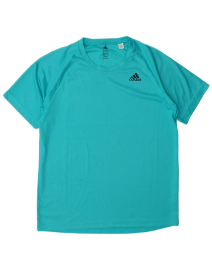 Adidas Mens Climalite Camiseta Top Médio Turquesa