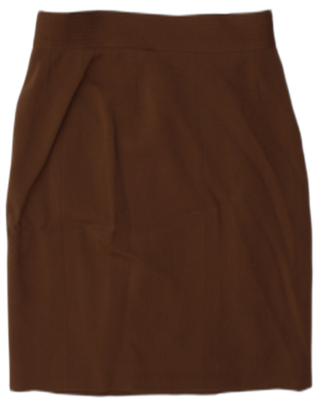 Saia feminina vintage US 8 médio W25 lã marrom