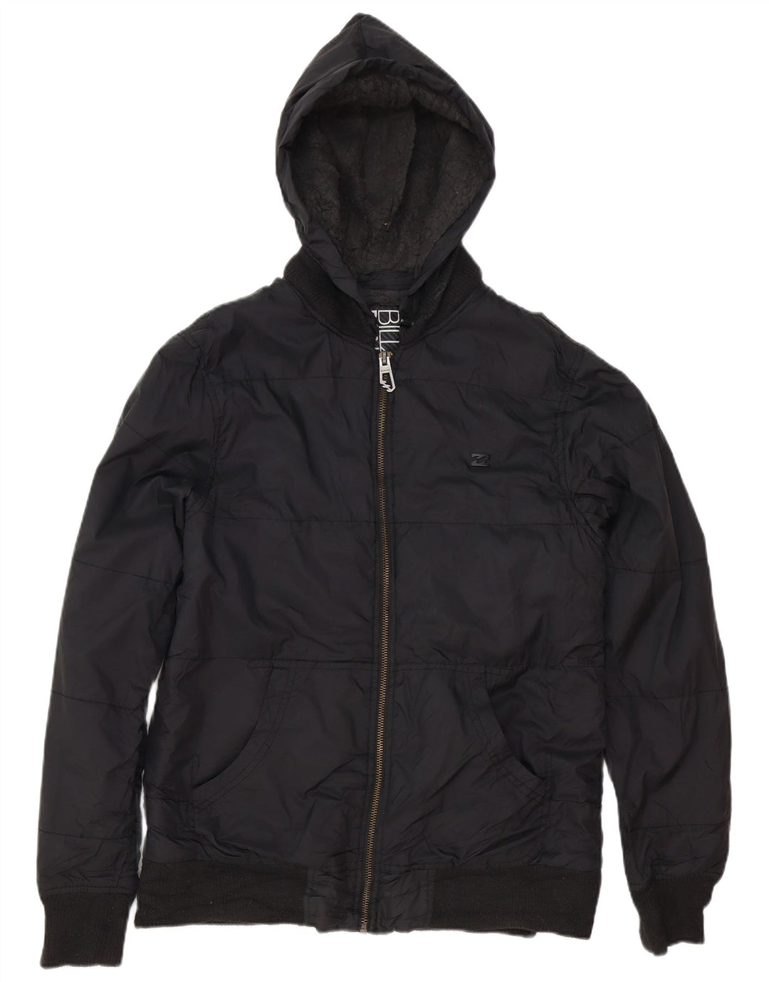 Jaqueta acolchoada com capuz masculina Billabong UK 40 poliéster preto grande