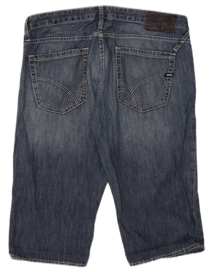 Shorts jeans masculino Gas W33 algodão azul médio