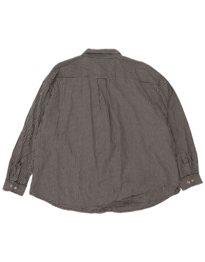 RUSSELL ATLÉTICO Masculino Arkansas Razorbacks Camisa 3XL Algodão Gingham Preto