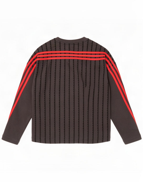 Adidas Girls Tracksuit Top Jacket 13-14 anos Algodão listrado cinza