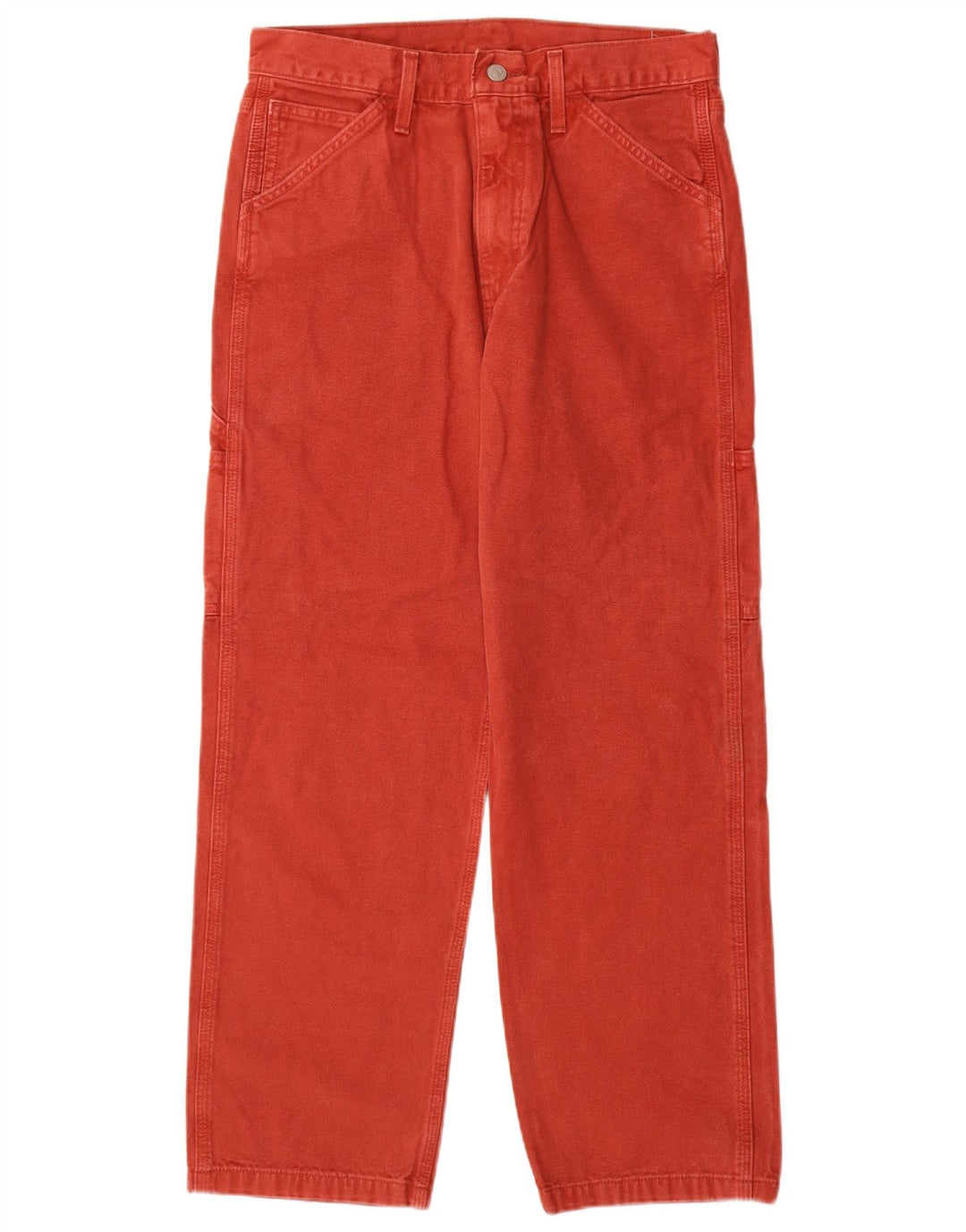 Levi's Mens Cargo Straight Jeans W30 L30 Algodão Vermelho