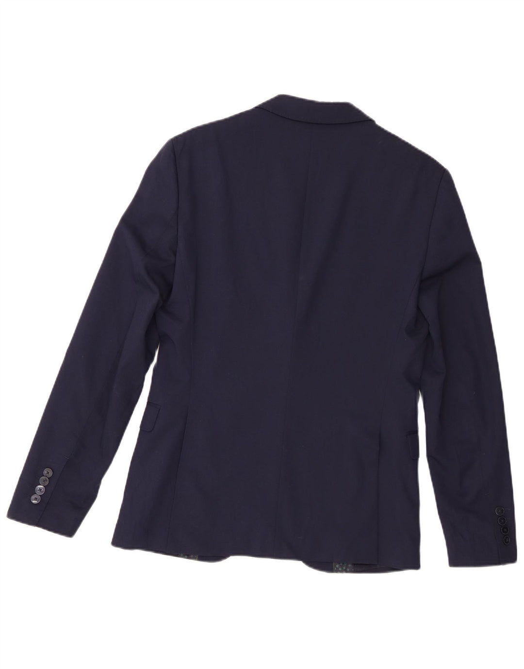 Jaqueta blazer masculina Zara com 2 botões UE 46 pequena azul marinho