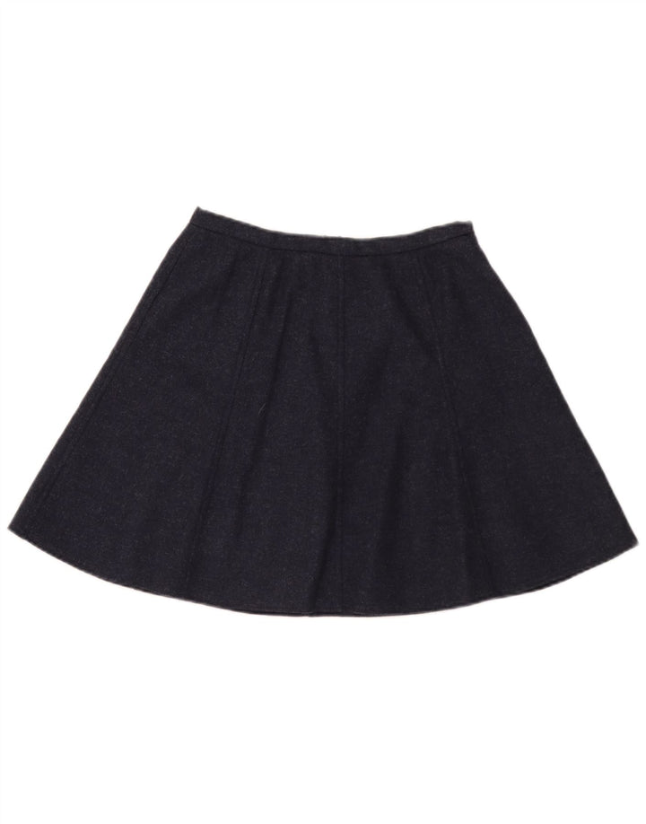Mini saia feminina vintage W26 pequena azul marinho