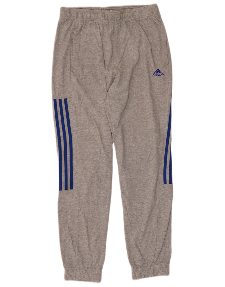 Calça de treino masculina Adidas Joggers cinza médio algodão
