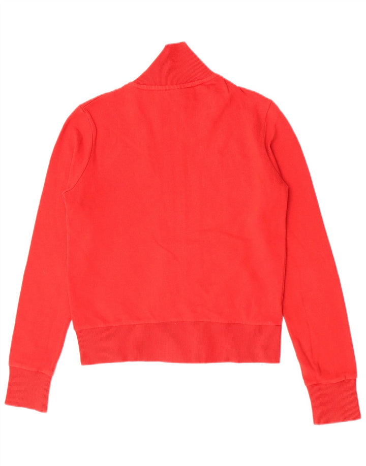 Jaqueta feminina Woolrich com estampa gráfica UK 12 algodão vermelho médio