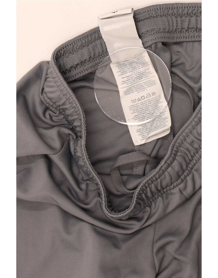Shorts esportivos masculinos Nike Dri Fit Slim pequeno cinza colorblock poliéster