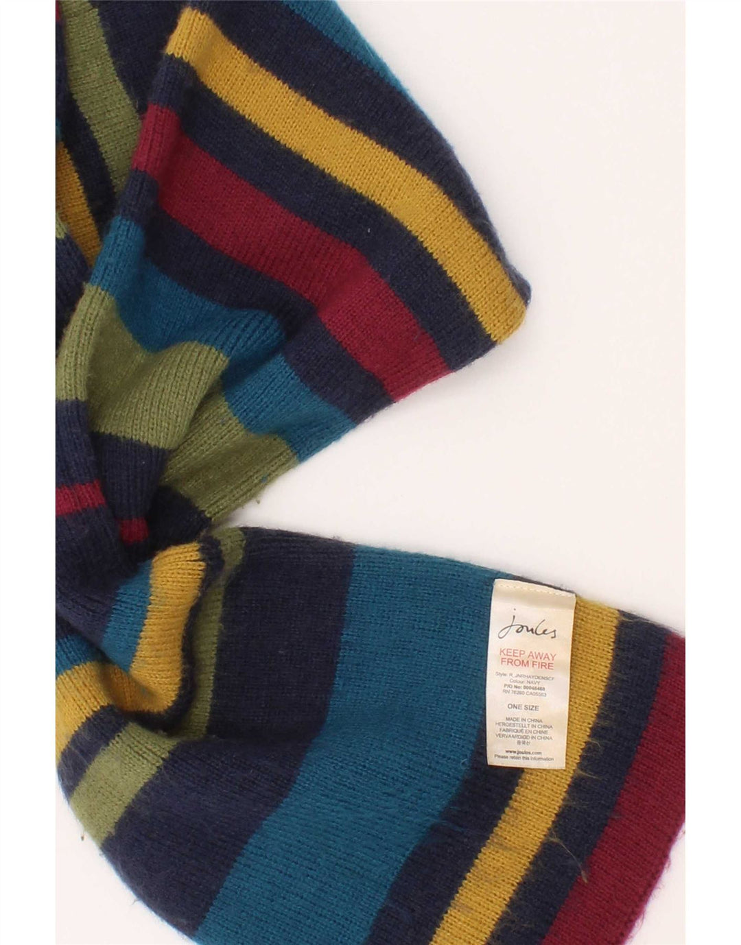 Joules Lenço para meninos tamanho único acrílico listrado multicolorido