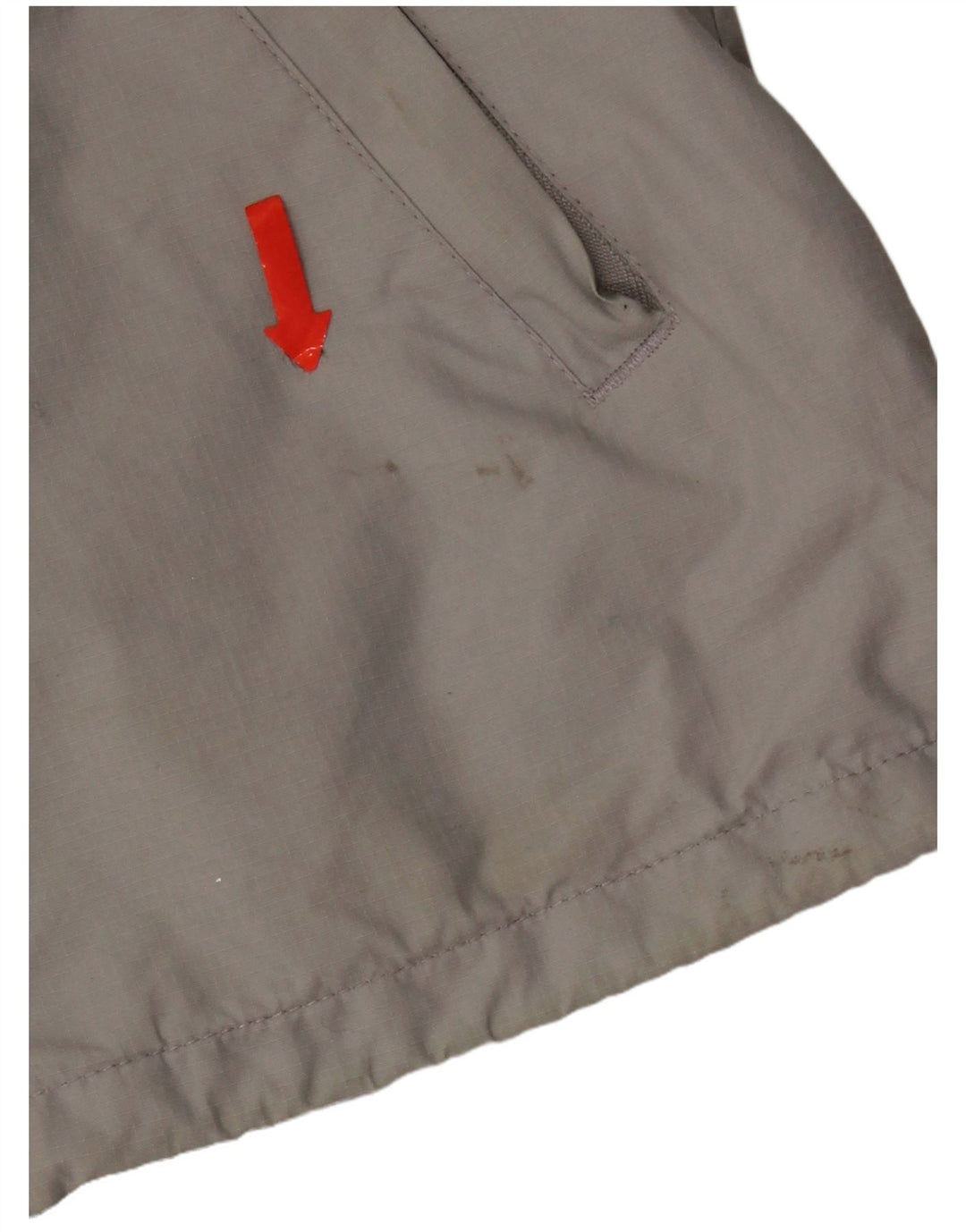 Jaqueta corta-vento feminina Superdry com capuz Reino Unido 16 grande cinza nylon