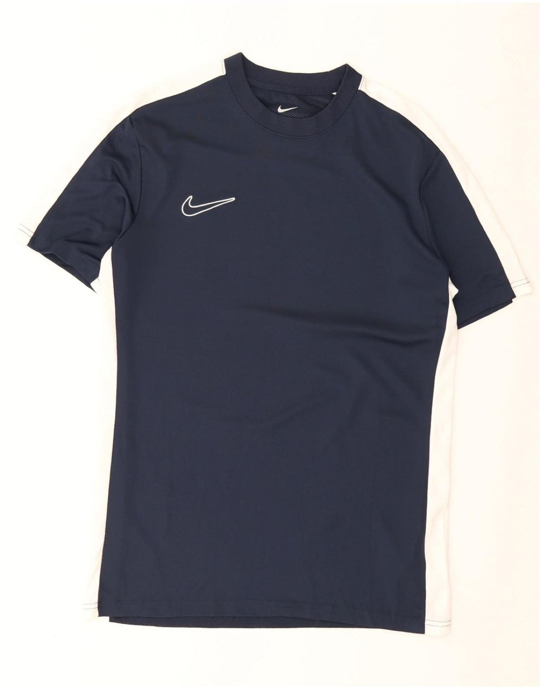 Camiseta masculina Nike Dri Fit Slim Top Médio Azul Marinho Colourblock Poliéster