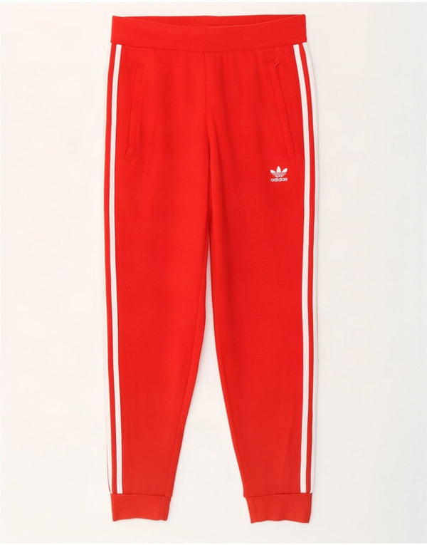 Adidas Mens Treino Calças Joggers Pequeno Algodão Vermelho