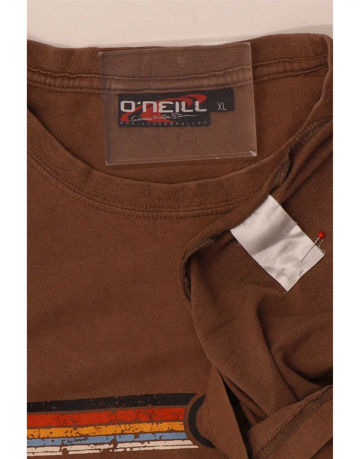 Camiseta gráfica masculina O'Neill Top XL algodão marrom