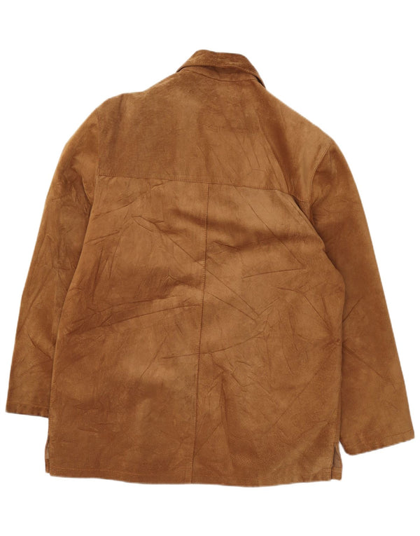 Jaqueta masculina vintage de camurça IT 52 XL couro marrom