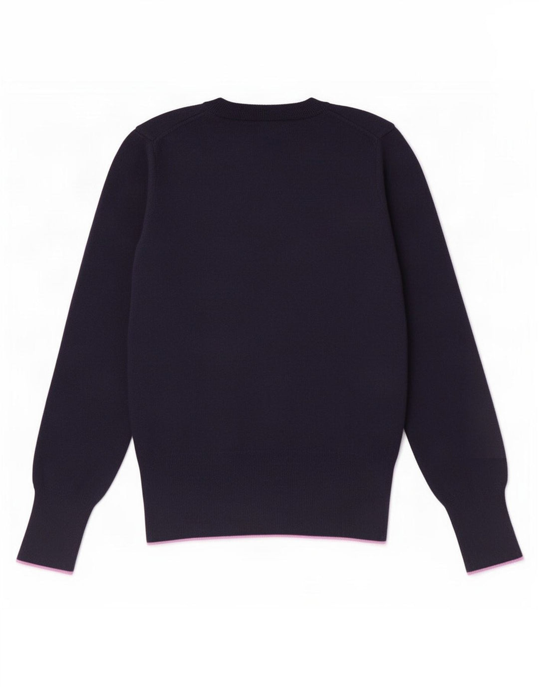 Suéter feminino Fred Perry com decote em V Reino Unido 8 pequeno lã azul marinho