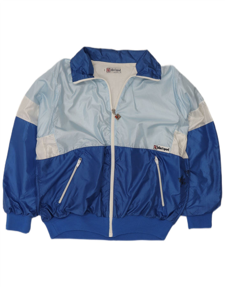 Jaqueta feminina vintage oversized IT 44 Medium Blue Colourblock