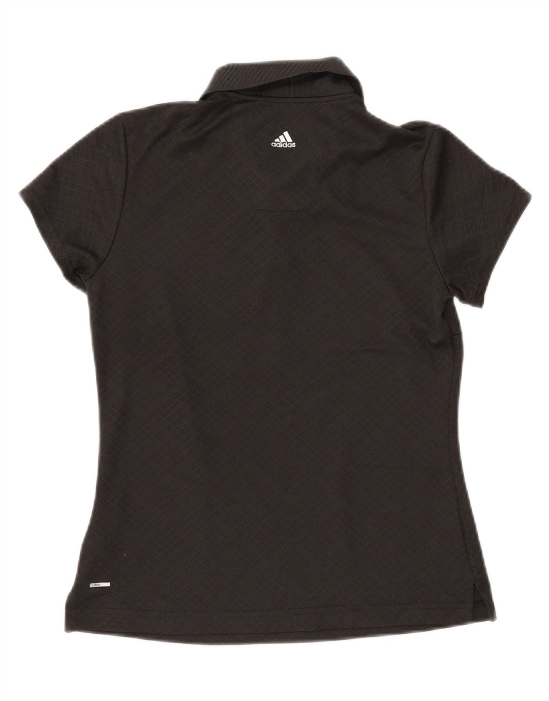 ADIDAS Womens Climacool Polo Shirt UK 10 Small Black Geometric Poliéster