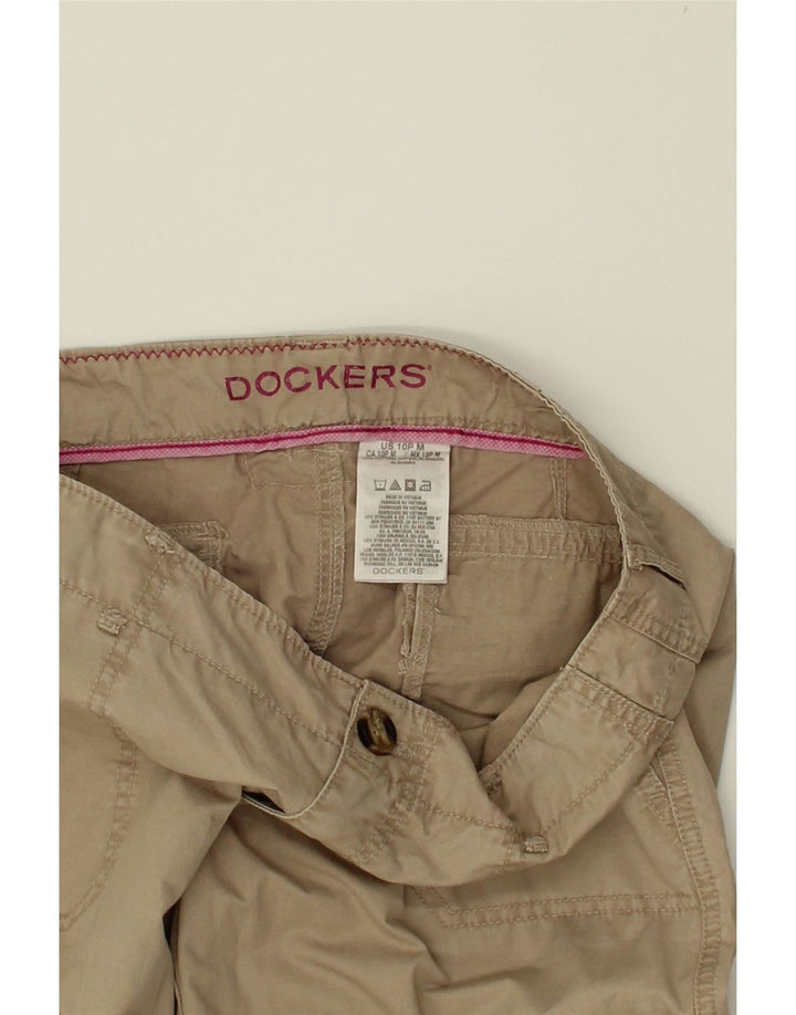 DOCKERS Womens Straight Cargo Trousers US 10 Large W34 L29 Beige Cotton Vintage Dockers and Second-Hand Dockers from Messina Hembry 