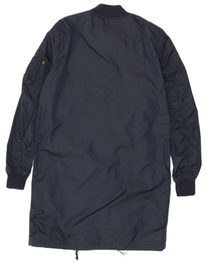 Sobretudo masculino Alpha Industries UK 38 médio azul marinho nylon