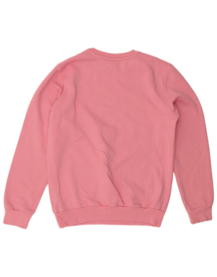 ADIDAS Meninas Graphic Sweatshirt Jumper 13-14 Anos Rosa Algodão