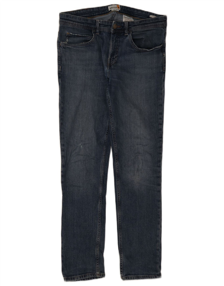 Timberland Mens Slim Jeans W32 L32 Azul Algodão