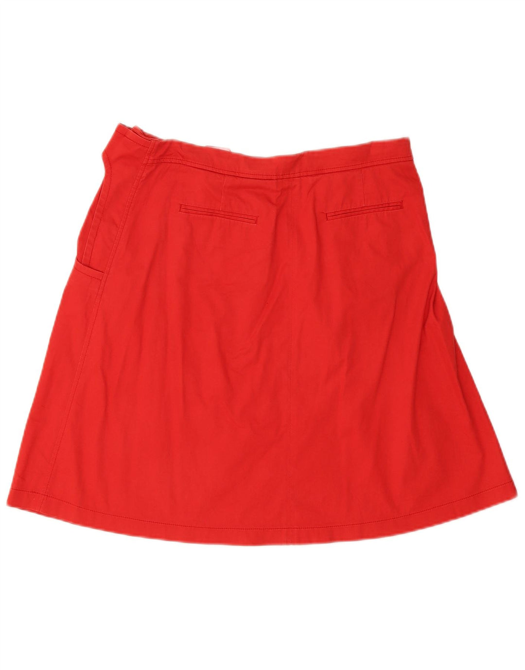 Saia feminina Armani A-Line US 8 médio W30 algodão vermelho
