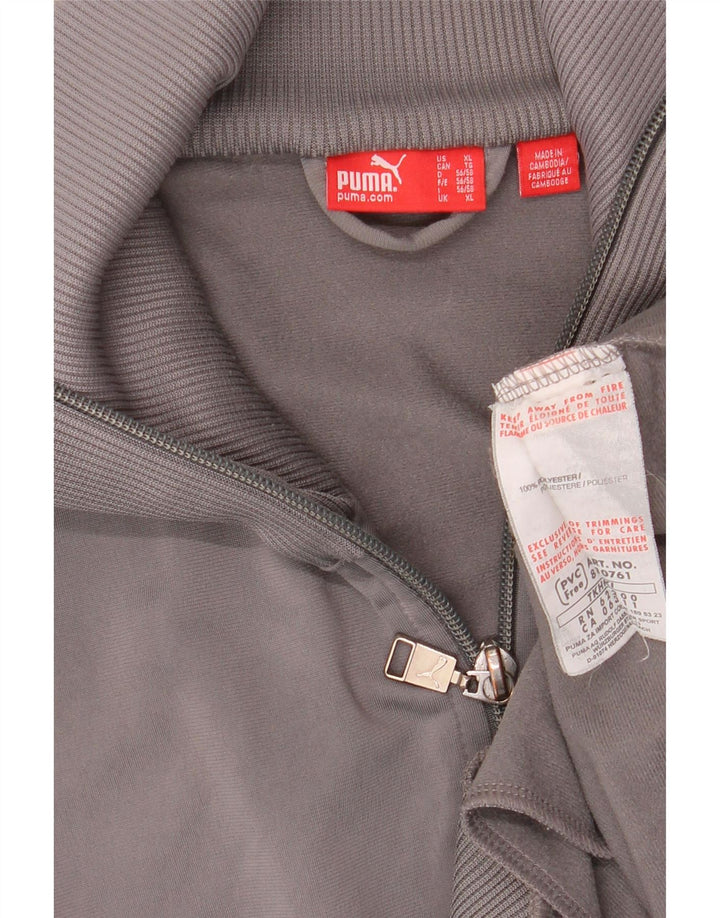 PUMA Mens Tracksuit Top Jacket XL Cinza Colourblock Poliéster