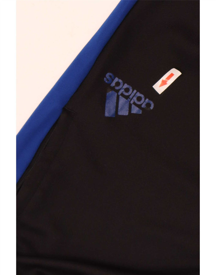 Calça de treino masculina Adidas Aeroready pequena preta colorblock poliéster