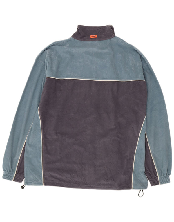 Jaqueta de lã masculina Diadora UK 42 XL azul colorblock poliéster