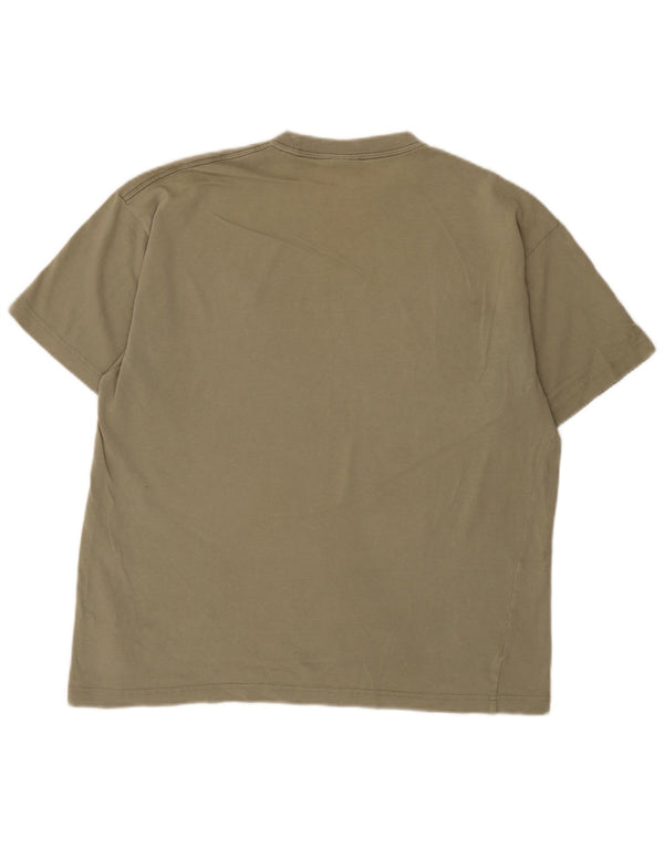 Camiseta masculina Nike Top médio cáqui algodão