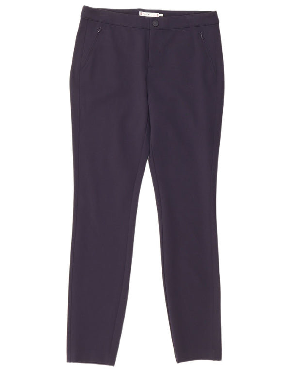 Calça casual slim feminina Tommy Hilfiger EUA 8 médio W30 L29 azul marinho