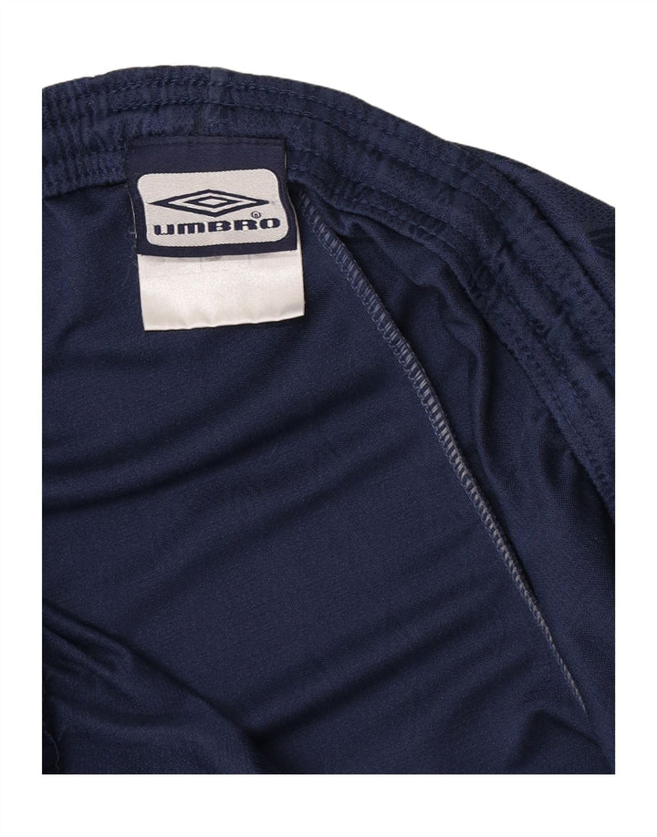 Shorts esportivos gráficos masculinos da Umbro XL azul marinho poliéster