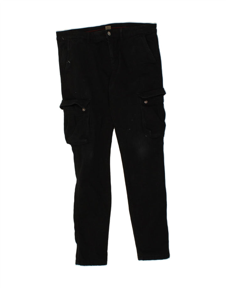 J.SETTE Womens Slim Cargo Trousers IT 50 XL W36 L32 Black Cotton Vintage J.Sette and Second-Hand J.Sette from Messina Hembry 