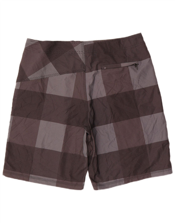 Shorts de natação masculino Hurley Graphic grande poliéster xadrez cinza