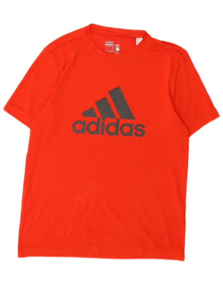 Camiseta Adidas Boys Climalite Graphic Top 13-14 Anos Poliéster Vermelho