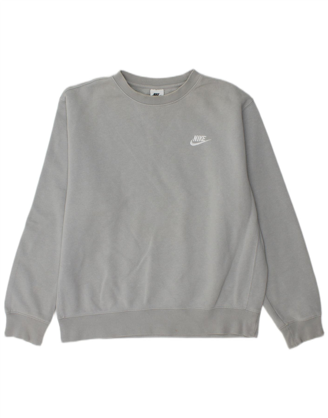 NIKE Masculino Loose Fit Moletom Jumper Médio Cinza Algodão