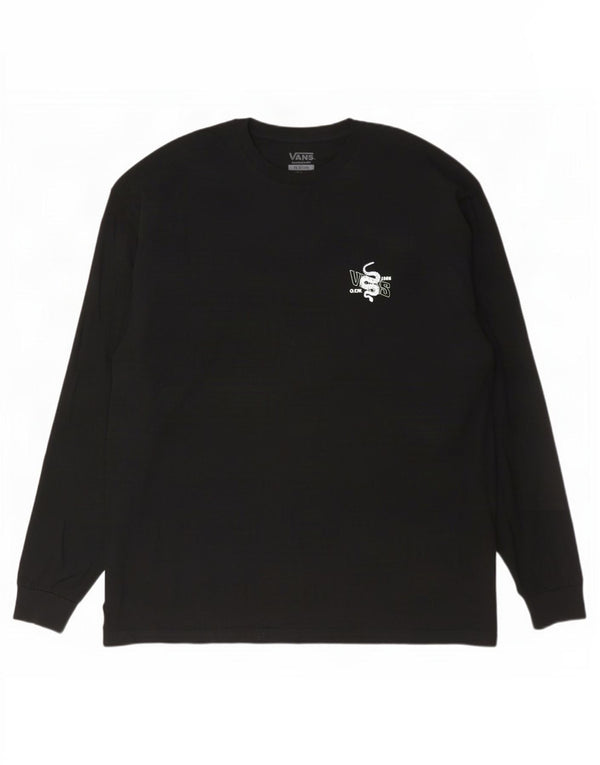 Vans Masculino Classic Fit Graphic Top Manga Longa 2XL Algodão Preto
