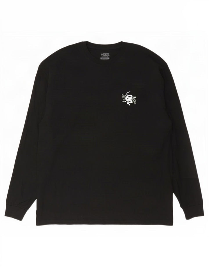 Vans Masculino Classic Fit Graphic Top Manga Longa 2XL Algodão Preto