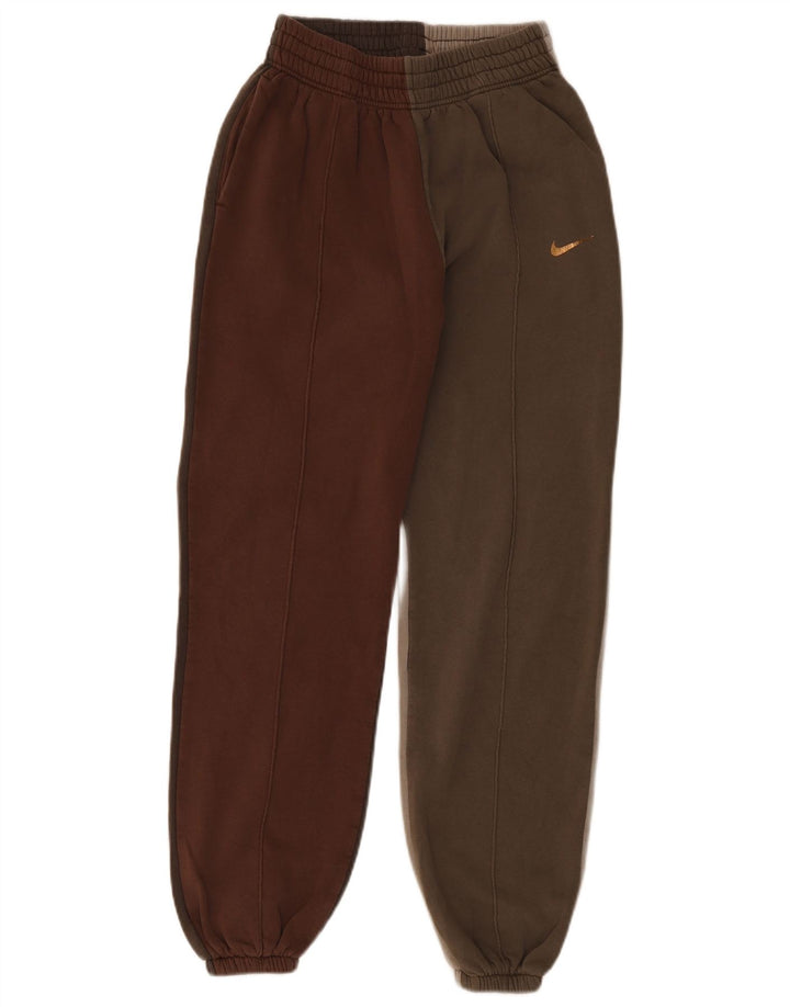 Calça de treino masculina Nike Joggers pequeno algodão colorblock multicolorido