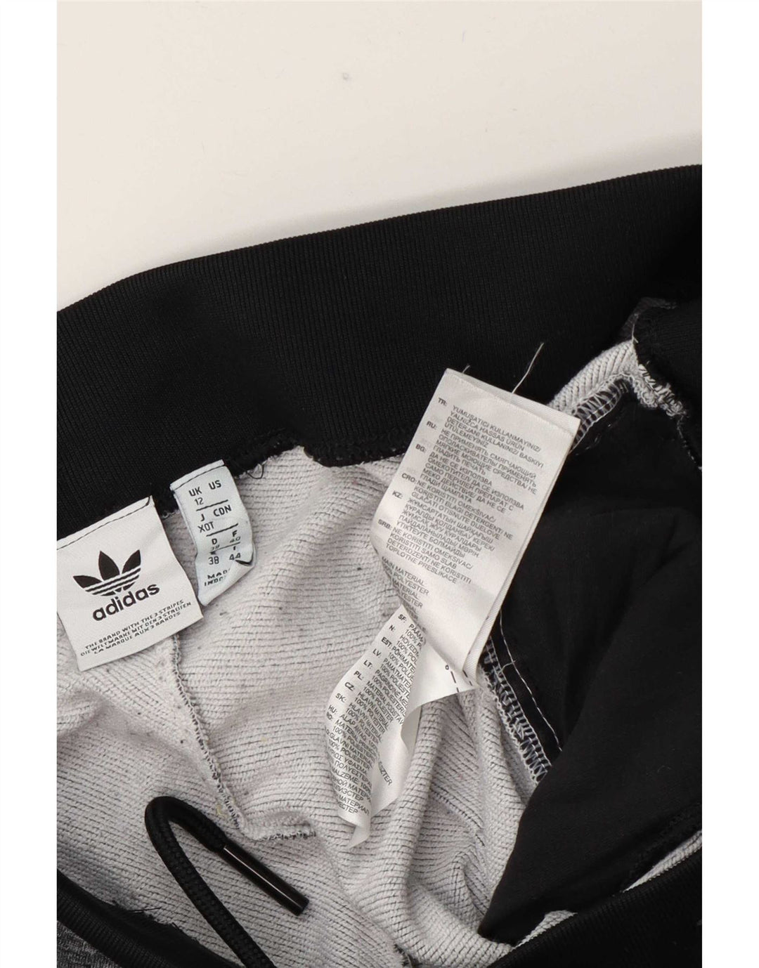 Calça de treino feminina Adidas Joggers UK 12 poliéster cinza médio