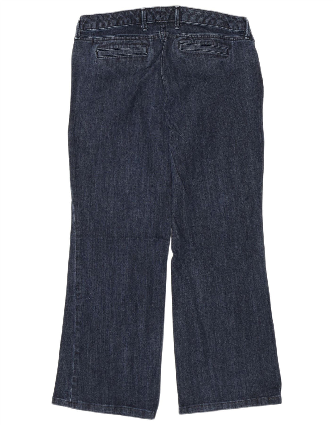 EDDIE BAUER Calça jeans feminina curvada reta US 14 XL W36 L28 algodão azul marinho