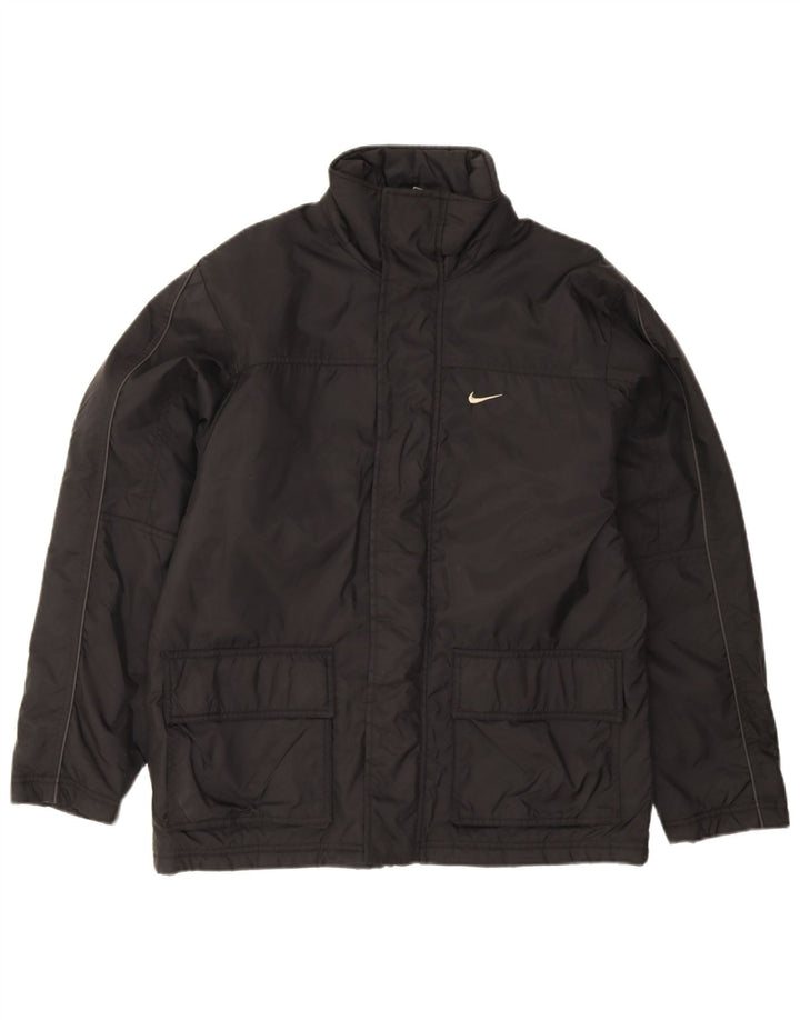 Jaqueta acolchoada masculina Nike UK 36/38 pequena preta nylon