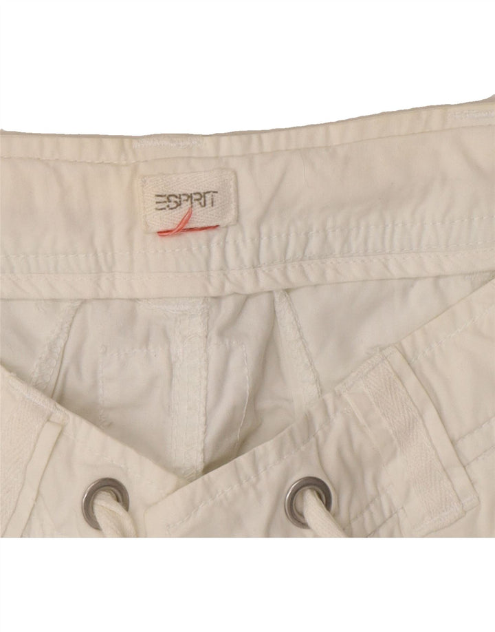 ESPRIT Womens Straight Capri Trousers W28 L23 White Cotton Vintage Esprit and Second-Hand Esprit from Messina Hembry 