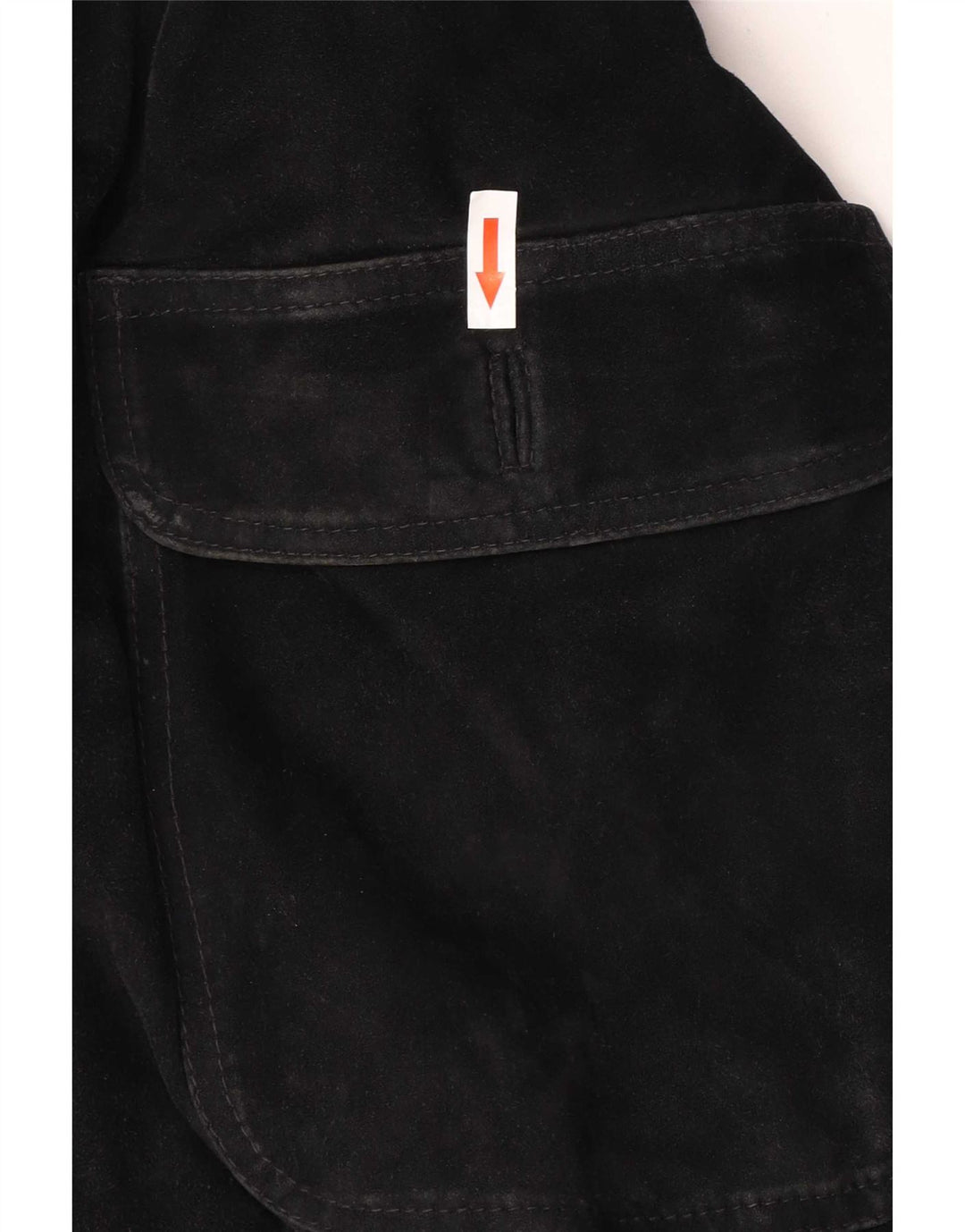 Jaqueta bomber masculina vintage de camurça IT 48 couro preto médio