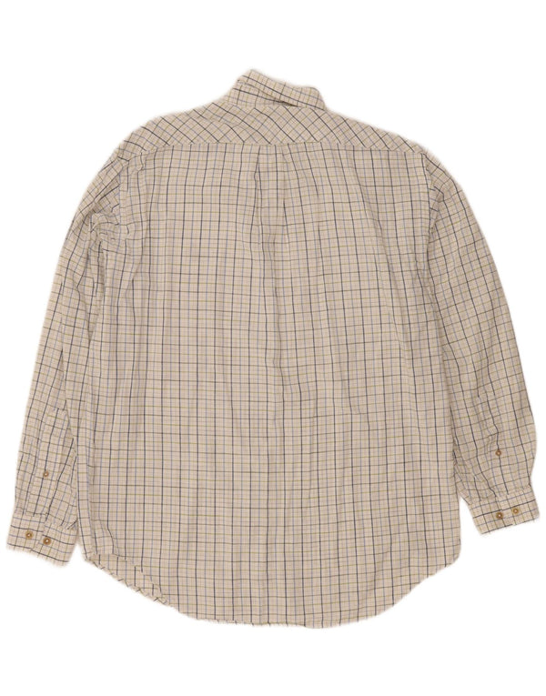 Camisa masculina Marlboro Classics médio branco xadrez algodão