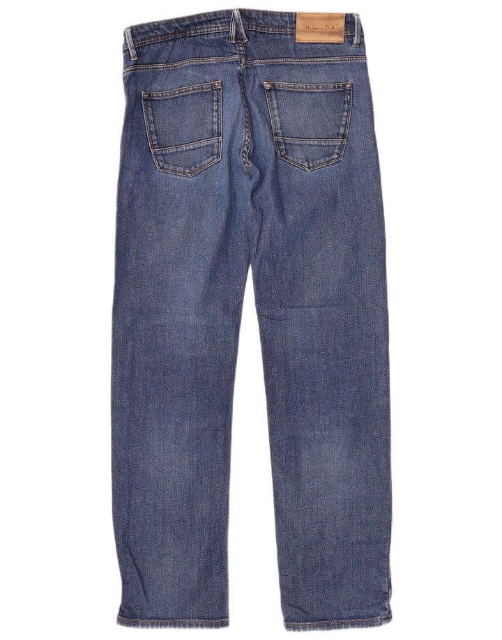 Jeans masculino Massimo Dutti Regular Fit Straight EU 40 Médio W31 L30 Azul